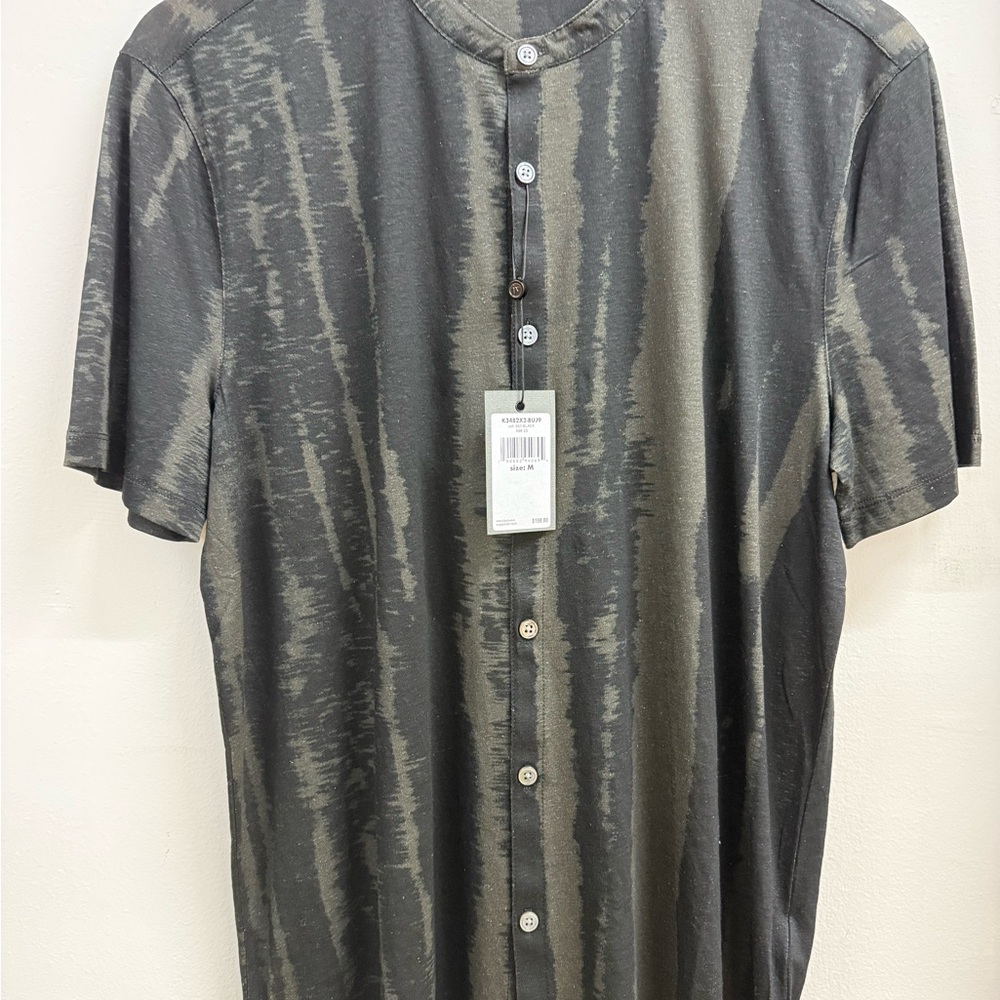 John Varvatos Charcoal and grey Button-Down Shirt